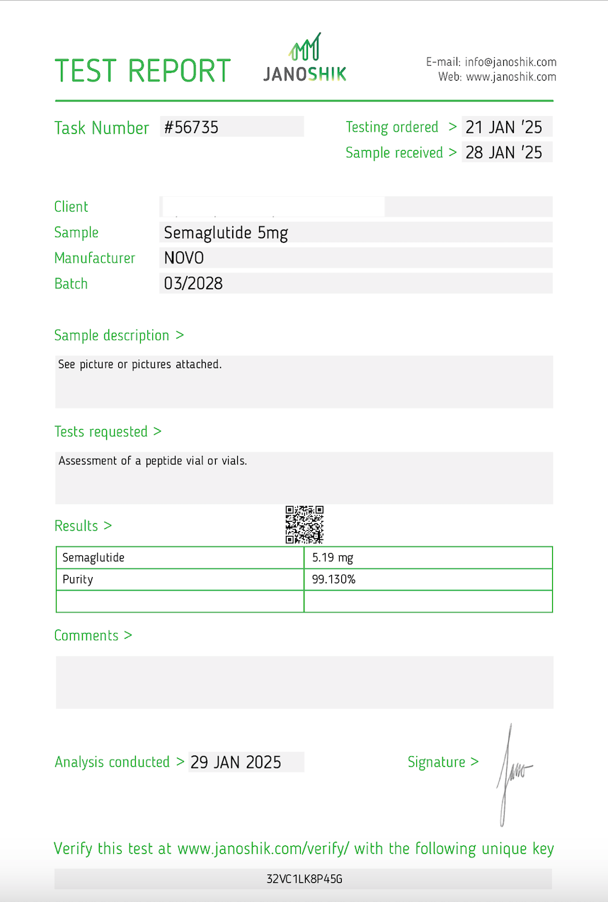 Labtest Semaglutide Ozempic | 5 mg (Novo) - Anabolen Direct
