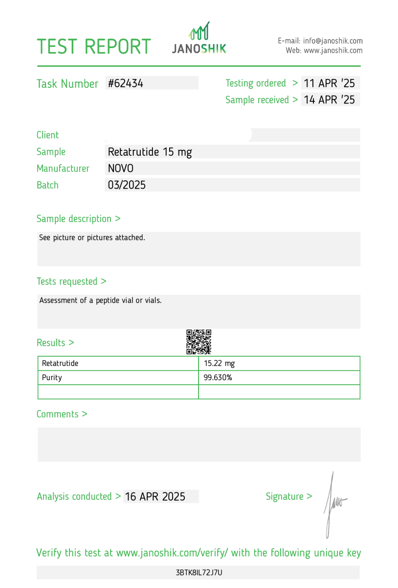 Retatrutide 15 mg (Novo) - Anabolen Direct